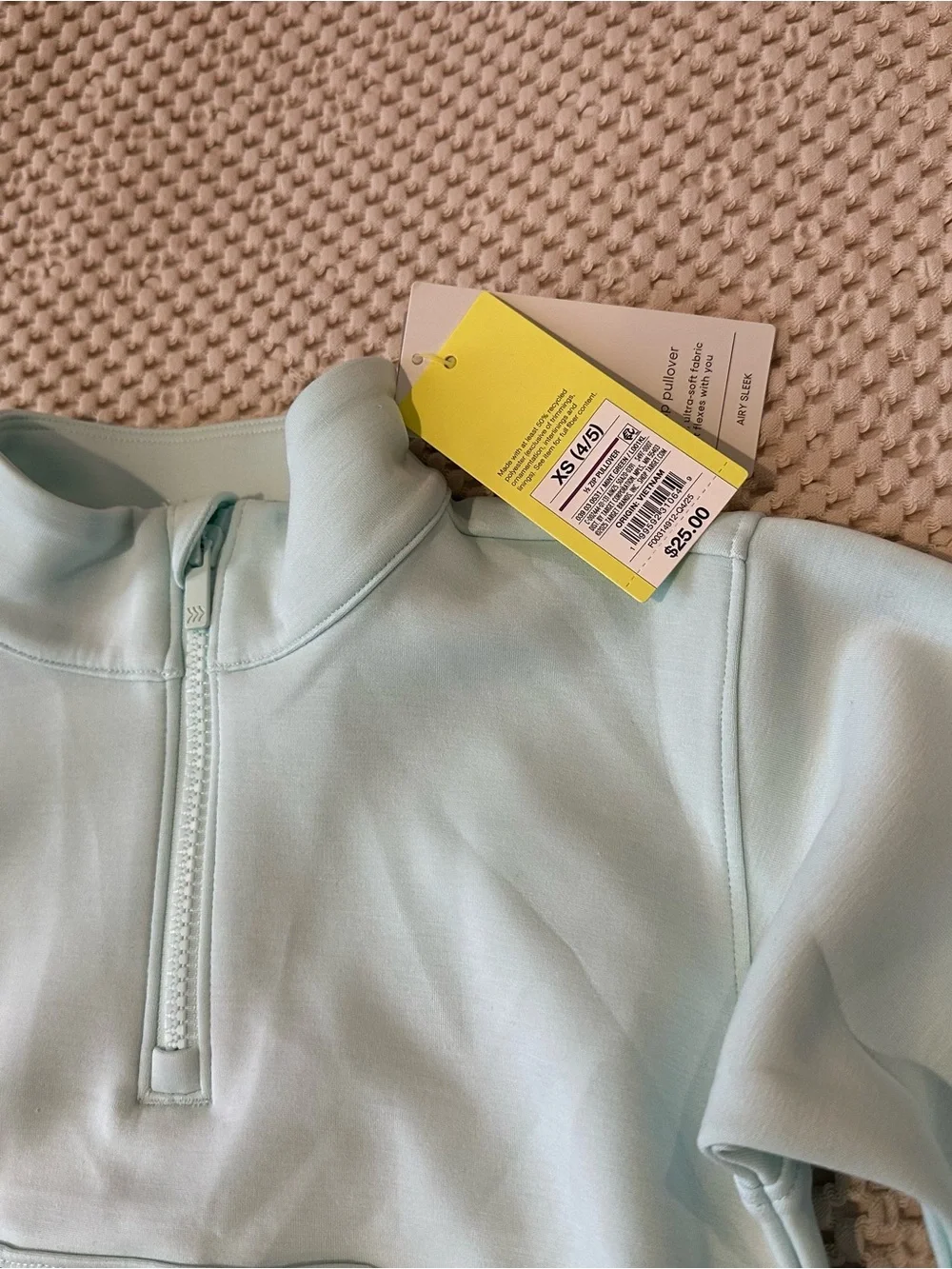 All in Motion Girls Light Mint Half-Zip Pullover Hoodie and Leggings